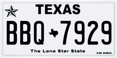 TX license plate BBQ7929