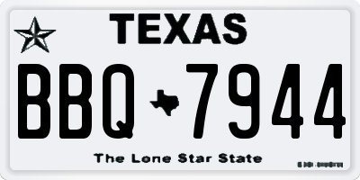 TX license plate BBQ7944