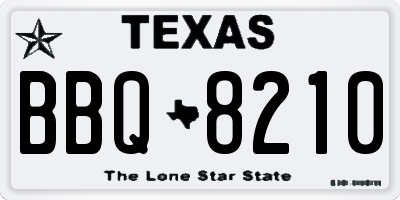 TX license plate BBQ8210