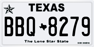 TX license plate BBQ8279