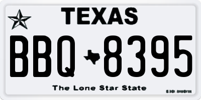 TX license plate BBQ8395