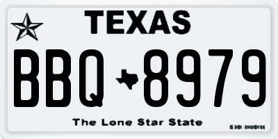 TX license plate BBQ8979