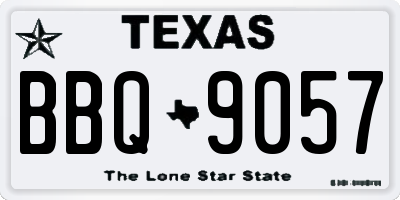 TX license plate BBQ9057