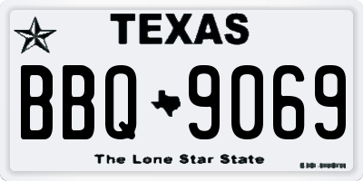 TX license plate BBQ9069