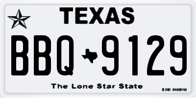 TX license plate BBQ9129