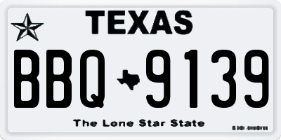 TX license plate BBQ9139