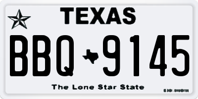 TX license plate BBQ9145