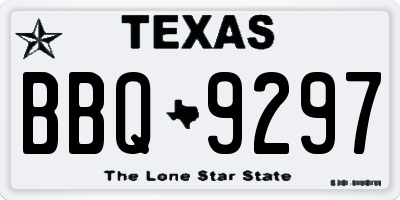 TX license plate BBQ9297