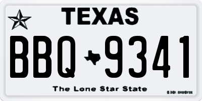 TX license plate BBQ9341