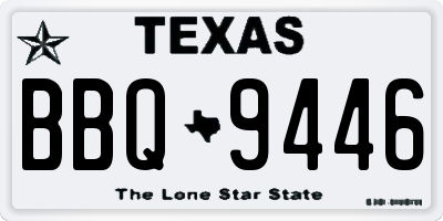 TX license plate BBQ9446