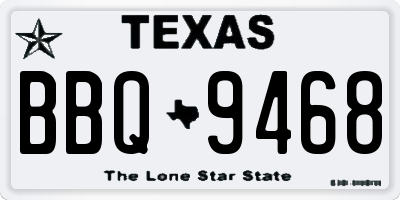 TX license plate BBQ9468