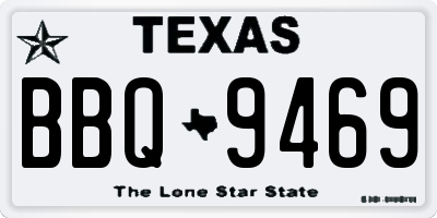 TX license plate BBQ9469