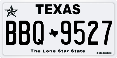 TX license plate BBQ9527