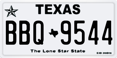 TX license plate BBQ9544
