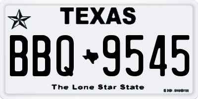 TX license plate BBQ9545