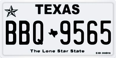 TX license plate BBQ9565