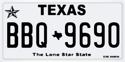 TX license plate BBQ9690