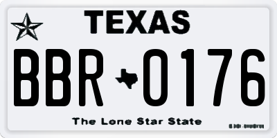 TX license plate BBR0176