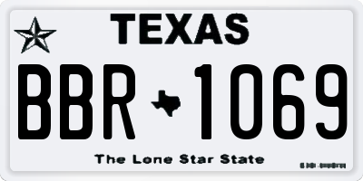 TX license plate BBR1069
