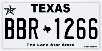 TX license plate BBR1266