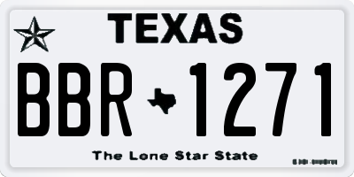 TX license plate BBR1271