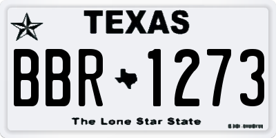 TX license plate BBR1273