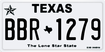 TX license plate BBR1279