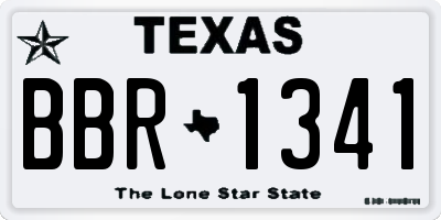 TX license plate BBR1341