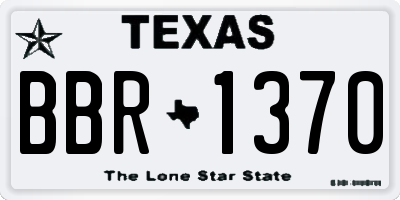 TX license plate BBR1370