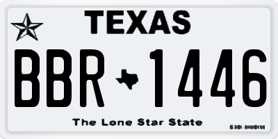 TX license plate BBR1446