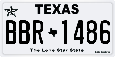 TX license plate BBR1486