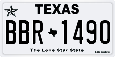 TX license plate BBR1490
