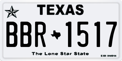 TX license plate BBR1517