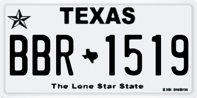TX license plate BBR1519
