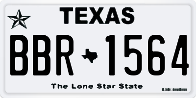TX license plate BBR1564