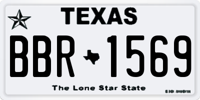 TX license plate BBR1569