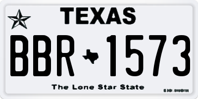 TX license plate BBR1573