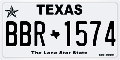 TX license plate BBR1574