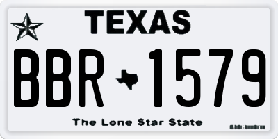 TX license plate BBR1579