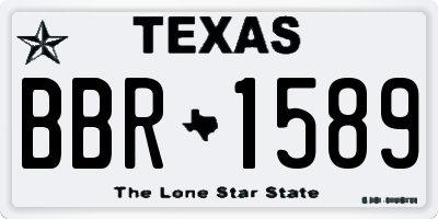 TX license plate BBR1589
