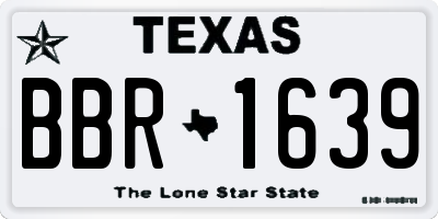 TX license plate BBR1639