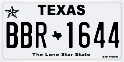 TX license plate BBR1644
