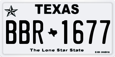 TX license plate BBR1677