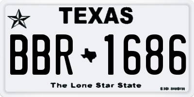 TX license plate BBR1686