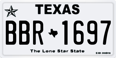 TX license plate BBR1697