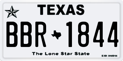 TX license plate BBR1844