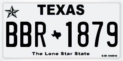 TX license plate BBR1879
