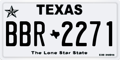 TX license plate BBR2271