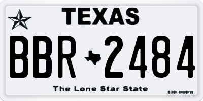 TX license plate BBR2484
