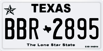 TX license plate BBR2895